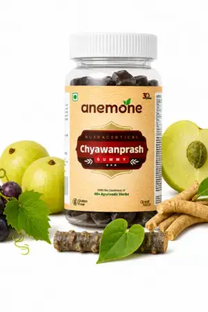 Anemone Chyawanprash Gummies with 40+ Ayurvedic Herbs | Traditional Ayurvedic Wellness Gummies | Gluten Free | Easy to Consume