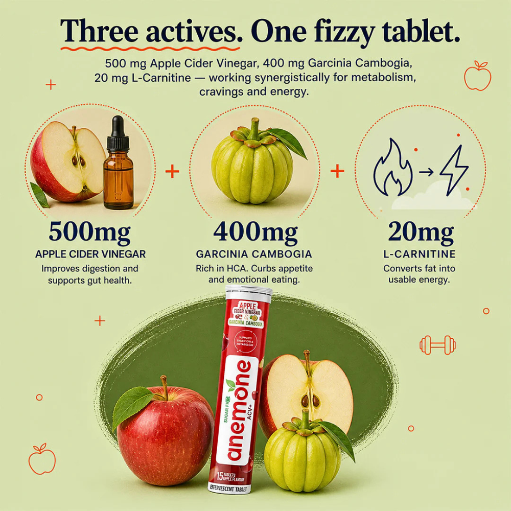 Anemone ACV+ Apple Cider Vinegar Tablets, Sugar Free, 15 Tablets - Image 4
